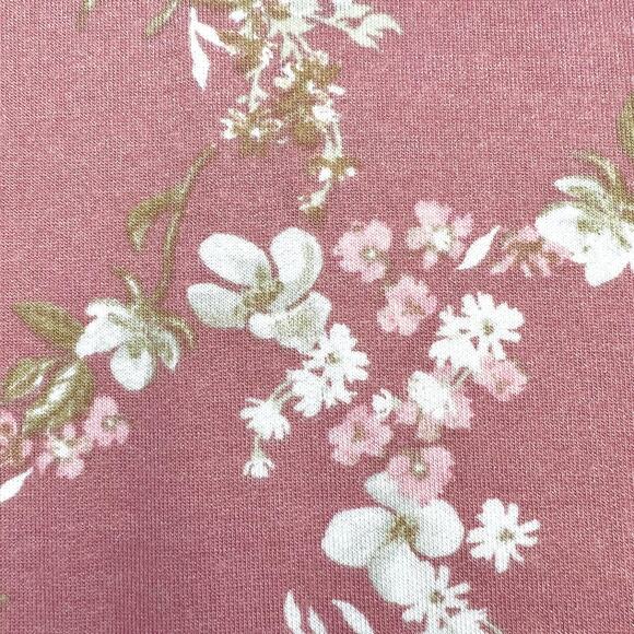 NWT Lauren Conrad Floral Off-The-Shoulder Lightweight Sweatshirt Dusty Rose M - Picture 13 of 14